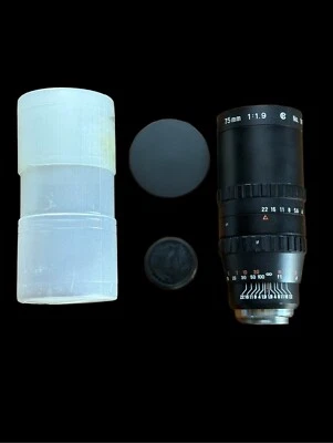 Lente de televisión Taylor Hobson vintage Cosmicar 75 mm 1:1,9 - No. 18964 - Ex -Cond Foto 1 de 4
