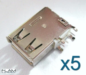 5x Connecteur à souder USB type A femelle - Female USB solder vertical connector - Bild 1 von 11