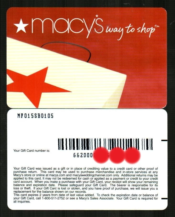 MACY'S Red Star Shopping Bag ( 2005 ) Gift Card ( $0 ) V2 - Image 1 of 1