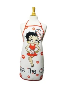 New Betty Boop Kiss the Cook Apron Kitchen Cooking Gift Oven Barbecue Grill Lips - Picture 1 of 4