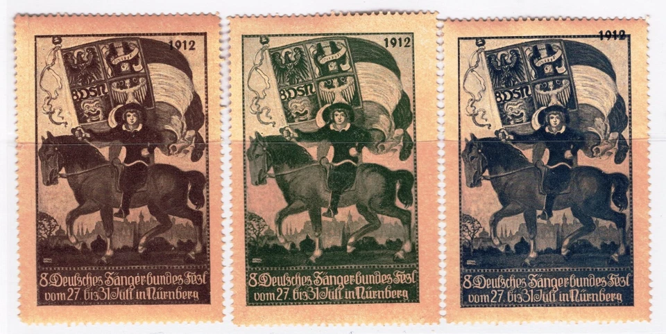 ES0162 - Poster Stamp Germany – Sangerbundfest in Nurnberg 1912 – date ovp. - Image 1 of 1