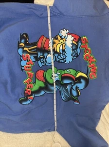 Chirtsmas Stocking Stuffer Garfield  And Odie Blue Crew Sweater  - Picture 1 of 4