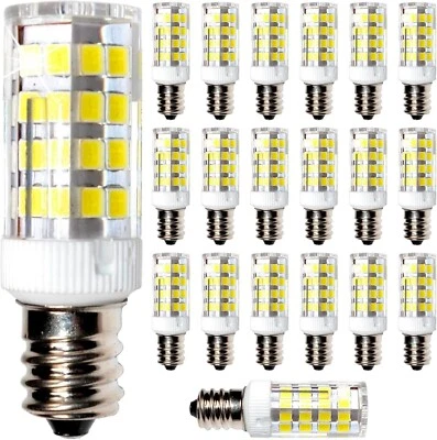 20pcs E12 LED Bulbs Cool White for Whirlpool 22002263 Refrigerator Dryer Light - Image 1 of 4
