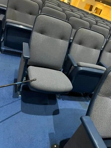 Lot of 140 used Movie Theater SEATING real cinema movie chairs BLUEGREY - Picture 1 of 5