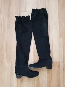 Calvin Klein Overheard Over-The-Knee Suede Black Boots Size 8.5 - Picture 1 of 19