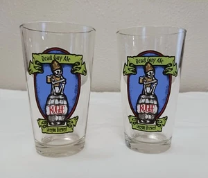 Rouge Dead Guy Ale 6" Oregon gebrautes Pint Bierglas 2er Set - Bild 1 von 5