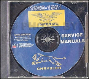 1960-1961 Chrysler Riparazione Negozio Manuale CD Nuovo Yorker Imperial Windsor - Foto 1 di 1