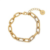 KTXBB KATE THORNTON BIBI BIJOUX GOLD PAVE CHUNKY LINK CHAIN BRACELET WEDDING