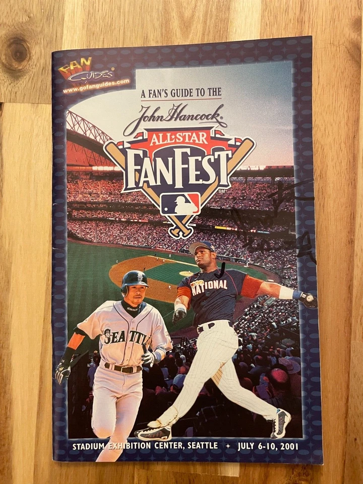 2001 MLB All-Star Game Fanfest Program Autograph Jonathan Lipnicki Jerry Maguire - Image 1 of 3