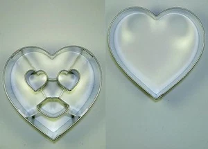 Ausstecher/Ausstechform "HERZ MIT GESICHT + UNTERTEIL" Linzer 2-tlg. - Bild 1 von 1