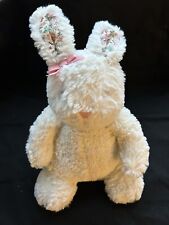 Next White Fluffy Bunny Rabbit Floral Pink Bow Comforter Soft Toy