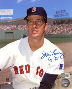 JIM LONBORG SIGNED AUTOGRAPHED 8x10 PHOTO + CY 67 BOSTON RED SOX BECKETT BAS - Picture 1 of 2