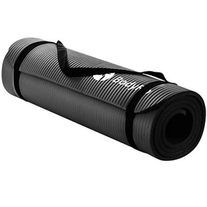 BodyRip Yoga Estera para Pilates Ejercicio Negra 15 mm NBR Correa de Transporte Fitness - Imagen 1 de 5