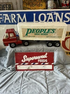 VTG 1960's STRUCTO Peoples Drug Stores Pressed Steel Semi TRUCK PRIVATE LABEL - Picture 1 of 7