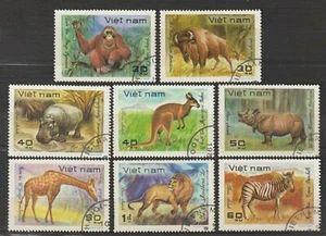 1981 Vietnam Stamps Wild Animals Sc # 1154-1161 Cto Never Hinged           - Picture 1 of 1