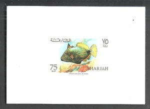 UAE United Arab Emirates 1966 - Deluxe Proof MNH - Fishes Sea Animals Michel 239 - Picture 1 of 1