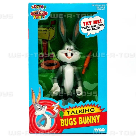 Looney Tunes Talking Bugs Bunny 10" Action Figure Tyco 1993 No. 10201 Cover