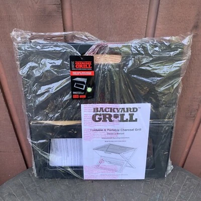 Hinterhofgrill Tragbar Holzkohle Klappbar BBQ Grill 6 Burger Kapazität - NEU - Bild 1 von 3