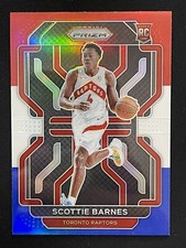 2021-22 Panini Prizm #320 SCOTTIE BARNES Red White & Blue Prizm RC ROOKIE Card!!