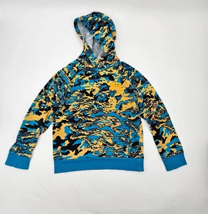 Under Armour Boys' Rival Fleece ABC Camo Hoodie Boys Size Medium Blue Yellow - Picture 1 of 17