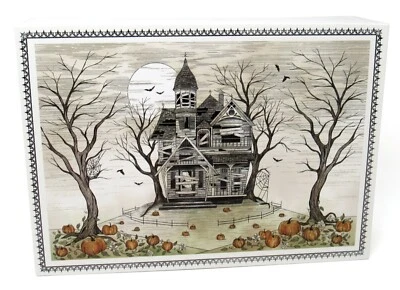Lady Jayne Rectangle Flip Top Nesting Box Haunted House 18970 Small Punch Studio - Image 1 of 4