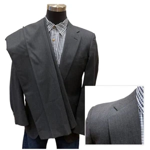 40R VTG AUSTIN REED MENS Charcoal WOOL 2pc SUIT JACKET 32X33 PANTS solid - Picture 1 of 13