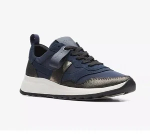 Clarks Dash Lite Jazz Soft Navy Combi Suede/Nylon Sneakers Uk Size 6.5 D EU 40 - Picture 1 of 6