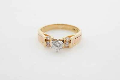 Estate Sale 14k Yellow Gold  Engagement Ring Size 6.75 Vintage Style 4.00g - Image 1 of 4