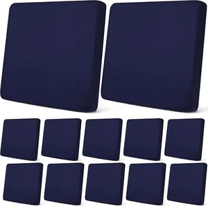 Durable Navy Stretch Sofa Covers - 12 Elastic Cushion Protectors for Pets & Kids - Picture 1 of 8