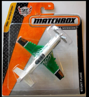 Matchbox Sky Busters 2013 blanco y verde avión acrobacias paquete problemas Foto 1 de 2