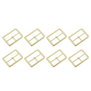 8Pcs Metal Roller Buckles, 40mm/1.6" Single Prong Belt Strap Adjuster, Gold - Imagen 1 de 6