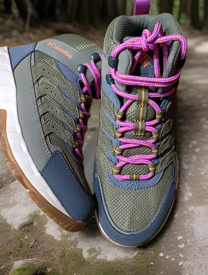 Columbia Strata Trail Womens Gray Mid Top Waterproof Hiking Boots 7 YL8651-033