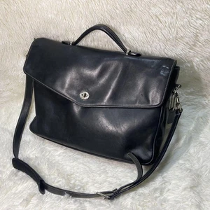 Coach Leather 2Way Shoulder Bag Black 27cm x 40cm x 8cm - Picture 1 of 18