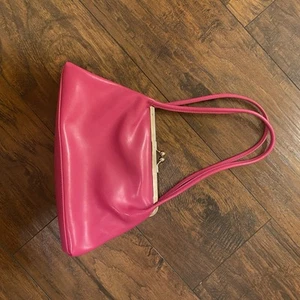 Wilsons Leather Maxima Vintage Pink Kiss-Lock Bag - Picture 1 of 10