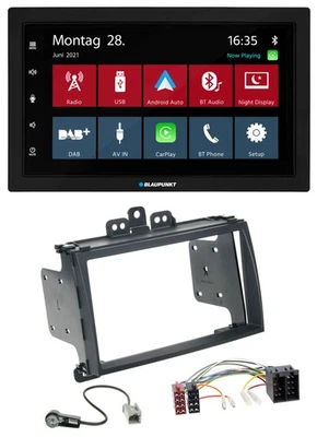 Blaupunkt MP3 Bluetooth DAB 2DIN USB Autoradio für Hyundai i20 09-12 schwarz - Bild 1 von 4