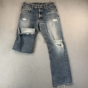 Edwin 505 Jeans Mens 32x30 Distressed Selvedge Denim Made in Japan Japanese - Picture 1 of 21