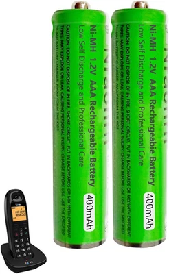 Batterie Ricaricabili AAA 400Mah 1,2V per Ricevitore Gigaset, NI-MH Pile Ricaric