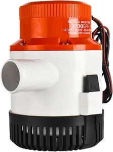 SEAFLO 01 Series 3700 GPH Bilge Pump – 12V, 1-1/2" White, Orange, Black - Foto 1 di 8