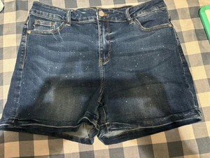 Judy Blue Ava Splattered High Rise Stretch Shorts Gr. XL blau JB150081 Boutique - Bild 1 von 8