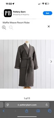 (2) ГОНЧАРНЫЕ ХАЛАТЫ АМБАРА СЕРЫЕ (большие) БЕЛЫЕ (маленькие) - Изображение 1 из 4