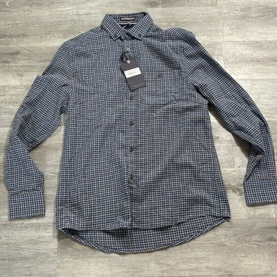 Report collection button down NWT Men’s small shirt collared plaid - Image 1 of 4
