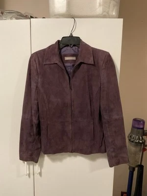 Blazer Valerie Stevens Púrpura Gamuza Ajustado Foto 1 de 3