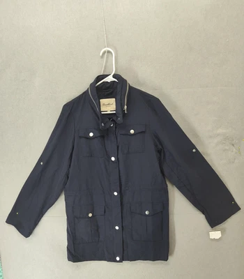 Snobbish Collection Jacket Women XL Navy Utility Nylon Lightweight Pockets Zip - Image 1 of 4