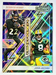 2024 Panini Contenders Derrick Henry Josh Jacobs Silver Power Players #17 - Imagen 1 de 2