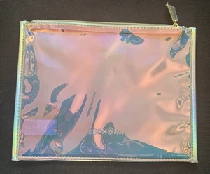 Sephora Iridescent Translucent Silver Wipeable Makeup ToiIetries Bag Cosmetics - Picture 1 of 3