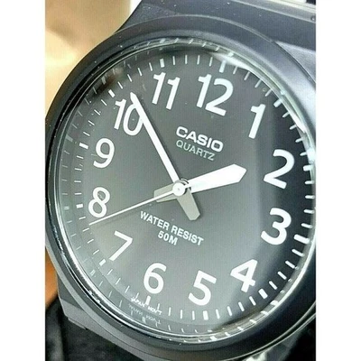 Casio Men's Watch MW240-1B Analog Quartz Black Dial 40mm Rubber Band 1330 - Image 1 of 4
