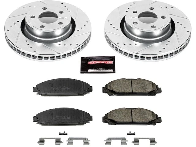 Kit de pastillas de freno delanteras y rotor para Ford Mustang 2015-2020 2016 2017 2018 XJ442DF Foto 1 de 1