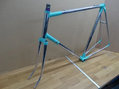 RARE  CHROME BIANCHI 61cm 1970's  ROAD FRAME GIPIEMME DROPOUTS - Image 1 of 4