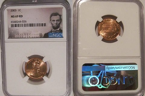 2003 P Lincoln Cent 1c NGC MS 69 RD Lincoln Label Cover