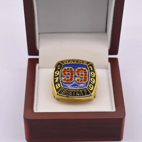 WAYNE GRETZKY NHL HALL OF FAME Ring SIZE 11 W/WOOD DISPLAY BOX Cover
